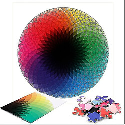 Acheter Universal Copoz rond arc-en-ciel puzzle casse-tête unique forme casse-tête adulte enfant jouets cadeaux