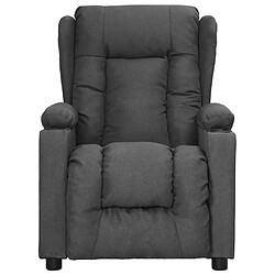 vidaXL Fauteuil inclinable Gris foncé Tissu