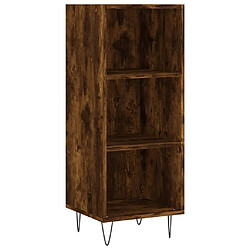 Maison Chic Buffet,Meuble de Rangement,commode pour salon,Cuisine chêne fumé 34,5x32,5x90 cm bois d'ingénierie -MN96254