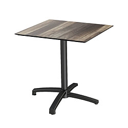 Materiel Chr Pro Table de bistrot X Cross avec piètement noir + plateau HPL 70x70 cm - Veba