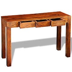 Maison Chic Table console | Meuble d'entrée | Table d'appoint avec 3 tiroirs 80 cm Bois massif -GKD45027