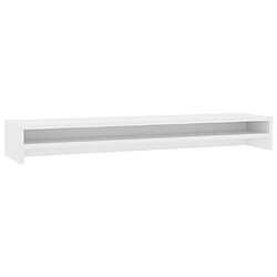 vidaXL Support de moniteur Blanc 100 x 24 x 13 cm Bois d'ingénierie