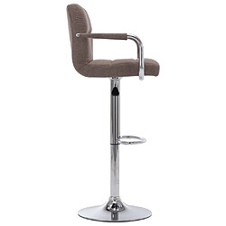 Avis vidaXL Chaises de bar lot de 2 taupe tissu