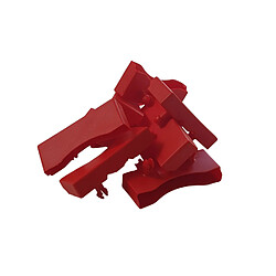 Ebac Lot de 10 embouts rouge pour lattes de 68 x 8 mm