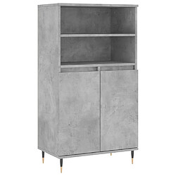 Maison Chic Buffet,Meuble de Rangement,commode pour salon,Cuisine Gris béton 60x36x110 cm Bois d'ingénierie -MN72163