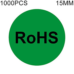 Wewoo Autocollant RoHS de forme ronde1000 PCSDiamètre 15mm