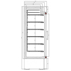 Congélateur porte vitrée - 578 Litres - Combisteel - R290Blanc acier peint1 PorteVitrée