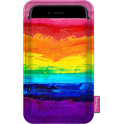 Étui pour téléphone portable en feutre Bertoni 100x175 mm Housse de protection, motif Colorfull