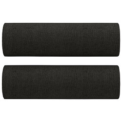 Acheter vidaXL Ensemble de canapés 2 pcs avec coussins noir tissu