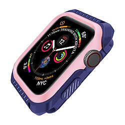 Wewoo Étui de protection bicolore antichoc Smart Watch pour Apple série 338 mm rose bleu pas cher