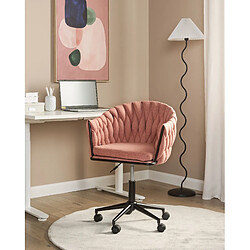 Beliani Chaise de bureau Rose MILAN