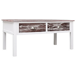 vidaXL Table basse Marron 100x50x45 cm Bois