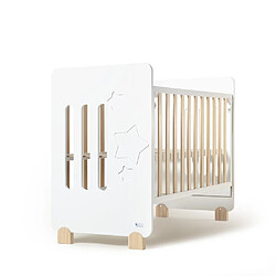 Interbaby Lit Bébé pour Matelas 60x120-Etoile-Nature Color 