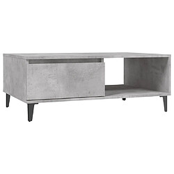 vidaXL Table basse gris béton 90x60x35 cm bois d'ingénierie