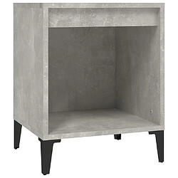 vidaXL Table de chevet Gris béton 40x35x50 cm