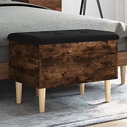 Maison Chic Banc de rangement | Meuble de rangement d'Entrée | Coffres d'Intérieur chêne fumé 62x42x46 cm bois d'ingénierie -MN22418