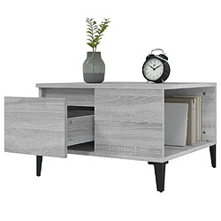 Acheter vidaXL Table basse sonoma gris 55x55x36,5 cm bois d'ingénierie