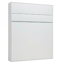 Inside 75 Armoire lit escamotable GENIUS blanc mat Ouverture assistée couchage 160*200