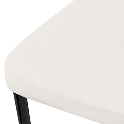 ML-Design Lot de 8 chaises salle à manger en velours doux blanc avec dossier ergonomique pas cher