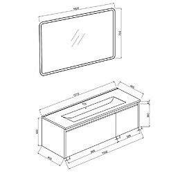 Acheter Kiamami Valentina MEUBLE DE SALLE DE BAIN BLEU MAT DE 100 CM, LAVABO EN CÉRAMIQUE, MIROIR | MONACO