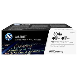 HP 304A Toners Pack de 2 Noir CC530AD 