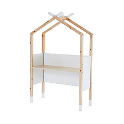 Mes Bureau tipi enfant 100x40x153,5 cm blanc et naturel - OSNY