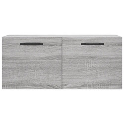 Maison Chic Armoire murale,Meuble de Rangement pour salon,cuisine sonoma gris 80x36,5x35 cm bois d'ingénierie -MN58100 pas cher