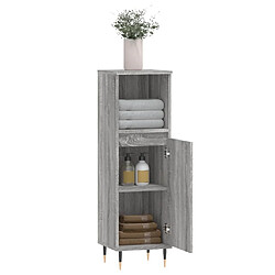 Avis vidaXL Armoire salle de bain sonoma gris 30x30x100 cm