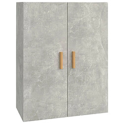 Maison Chic Armoire murale suspendue,Meuble de Rangement pour salon,cuisine Gris béton 69,5x34x90 cm -MN19061