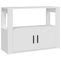 vidaXL Buffet Blanc 80x30x60 cm Bois d'ingénierie