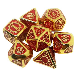 7 Pièces Dés En Métal Polyèdre Pour D & D Pathfinder RPG Jeu 16 Lot de dés polyèdres