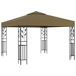 Avis Maison Chic Tonnelle | Pergola avec guirlande lumineuse à LED 3x3 m Taupe -GKD81332