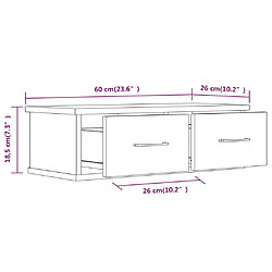 vidaXL Armoire murale Chêne marron 60x26x18,5 cm Bois d'ingénierie pas cher