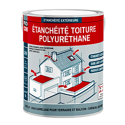 PRO COM Étanchéité toiture polyuréthane - Étanchéité toit terrasse, toit plat PROCOM-3.5 Kg-Blanc 