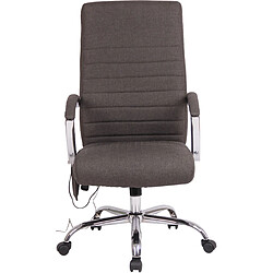 Decoshop26 Fauteuil de bureau en tissu gris foncé avec fonction massage réglable en hauteur et pivotant BUR10370