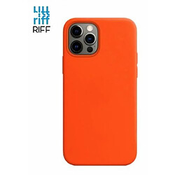 Riffi Coque arrière souple en silicone Riff Slim & Soft pour Apple iPhone 12 / 12 Pro Orange