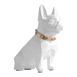 Bulldog Tirelire Figurine Artistique Chien Tirelire Pot Enfant Cadeau Blanc