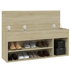 Avis vidaXL Banc à chaussures Chêne sonoma 105x30x45 cm Bois d'ingénierie