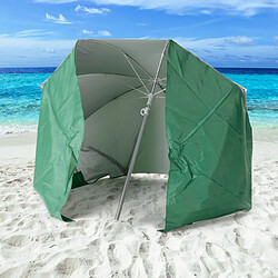 Beachline Parasol de plage pliable portable léger aluminium tente 160 cm Piuma, Couleur: Vert foncé