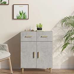 Maison Chic Buffet,Meuble de Rangement,commode pour salon,Cuisine Gris béton 69,5x34x89 cm Bois d'ingénierie -MN66466