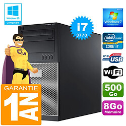 PC Tour DELL 7010 Core I7-3770 Ram 8Go Disque 500 Go Graveur DVD Wifi W7