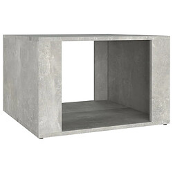 Maison Chic Table de chevet,Table de Nuit,Meuble de Rangement Gris béton 57x55x36 cm Bois d'ingénierie