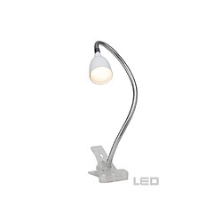 Brilliant (Lighting) Lampe à fixation pince ANTHONY 1x2 4W LED intégrée ACIER VERRE BLANC