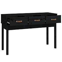 Avis vidaXL Table console Noir 114x40x75 cm Bois massif de pin