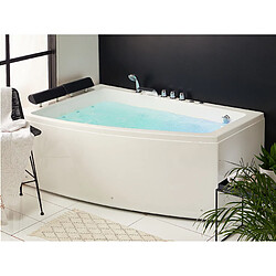 Beliani Baignoire d'angle droit blanche 182 x 122 cm SERRANA