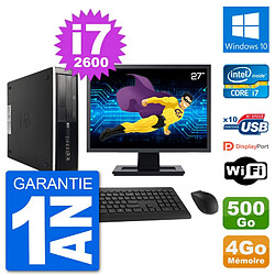 PC HP Compaq Pro 6300 SFF Ecran 27" i7-2600 RAM 4Go Disque 500Go Windows 10 Wifi · Occasion 