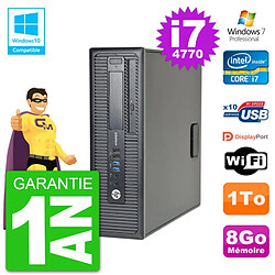 PC HP EliteDesk 800 G1 SFF i7-4770 RAM 8Go Disque 1To Graveur DVD Wifi W7 · Occasion 