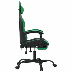 Acheter Maison Chic Chaise de jeu, Chaise gaming pivotante et repose-pied, Fauteuil gamer,Chaise de Bureau Noir et vert Similicuir -GKD90519