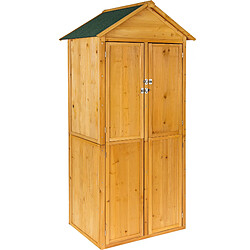 Tectake Armoire de jardin Kadi 80,5 x 60 x 213,5 cm