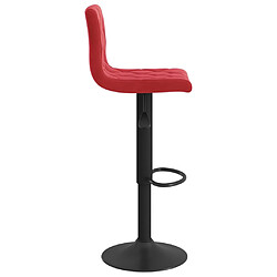 Acheter vidaXL Tabourets de bar lot de 2 rouge bordeaux velours